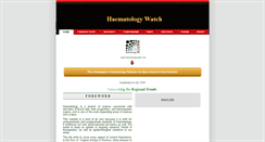 Desktop Screenshot of haematologywatch.net