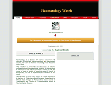 Tablet Screenshot of haematologywatch.net